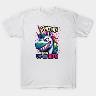 Sometimes even Unicorns Bite T-Shirt